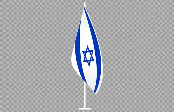 Waving Flag Israel Isolated Png Transparent Background Symbol Israel Template — Stock Vector