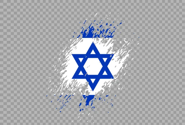Bandeira Israel Com Pintura Pincel Texturizado Isolado Png Fundo Transparente —  Vetores de Stock