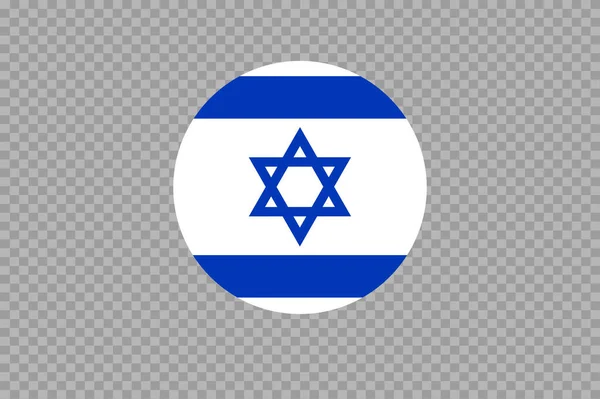 Bandeira Israel Forma Círculo Isolado Png Fundo Transparente Símbolo Modelo — Vetor de Stock