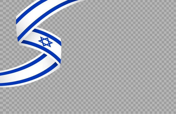 Sventolando Bandiera Israele Isolato Sfondo Png Trasparente Simbolo Israele Modello — Vettoriale Stock