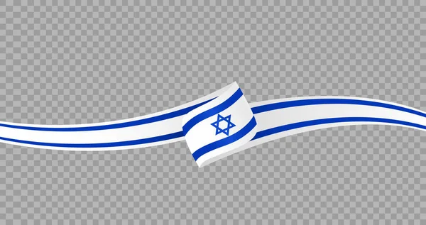 이스라엘의 웨이브 Waving Flag Png Transparent Background Symbol Israel 현수막 — 스톡 벡터