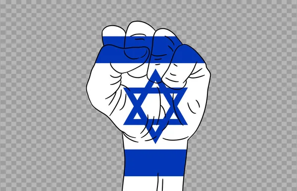 Bandera Israel Mano Color Aislado Png Fondo Transparente Símbolos Israel — Vector de stock