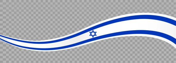 Bandera Ondeando Israel Aislado Png Fondo Transparente Símbolo Israel Plantilla — Vector de stock