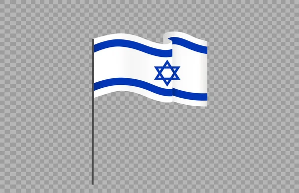 Κυματιστή Σημαία Του Ισραήλ Απομονωμένη Png Διαφανές Φόντο Σύμβολο Του — Διανυσματικό Αρχείο