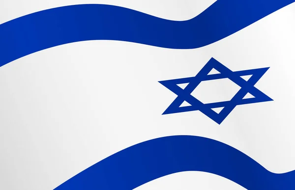 Zwaaien Vlag Van Israël Geïsoleerd Png Transparante Achtergrond Symbool Van — Stockvector