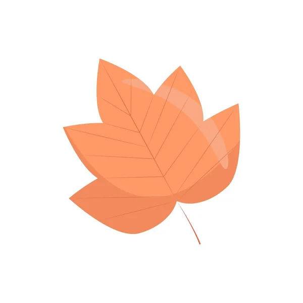 Maple leaf in flat style, vector illustration of bright autumn leaves, isolated — Image vectorielle