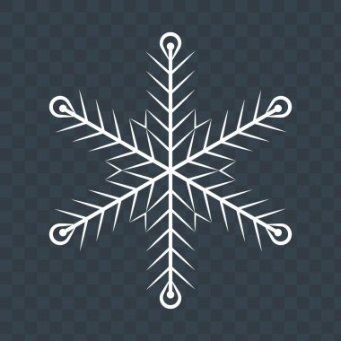 Vector düz kar tanesi kar ikonu, kristal kar ikonu, kış tatili tabelası, donmuş su süsü.