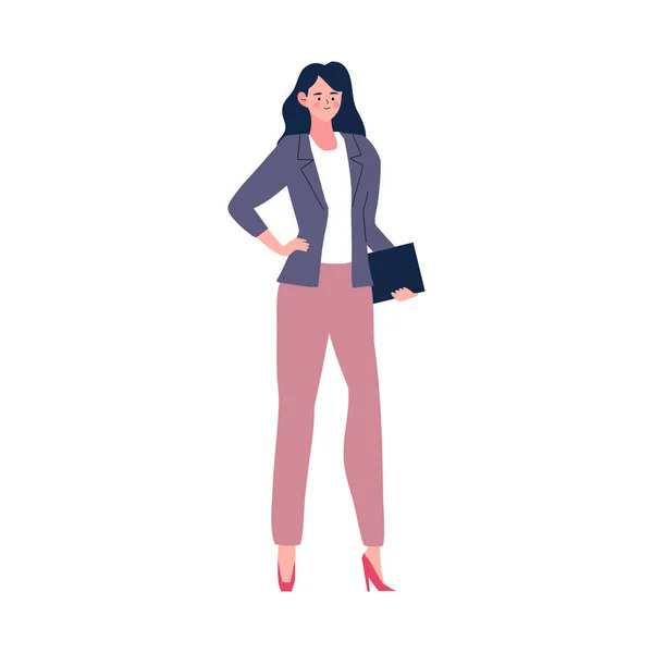 Career Woman Vector Illustration — Stock Vector