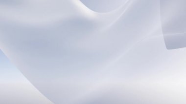 4K Beyaz Dalgalı İpek Kumaş Güneşli Bir Gün, Barış Bayrağı, Rüzgar, Döngü, Kapat 01