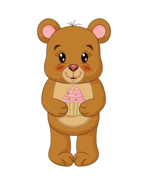 Çizgi film karakteri elinde bir kek tutan sevimli oyuncak ayının temsilcisi.