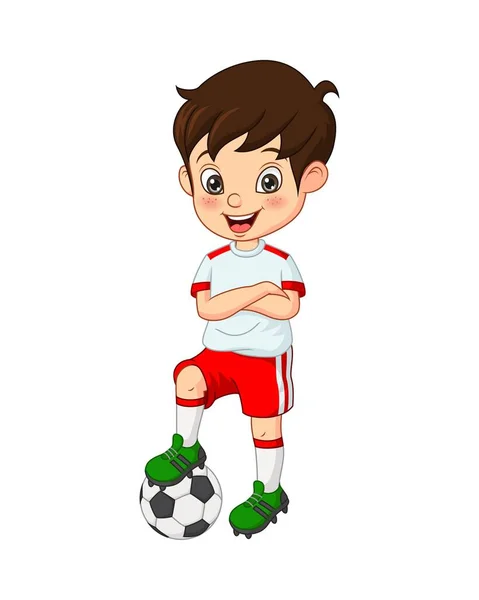 Um, Menino, Jogando, Futebol, Desenho Animado Royalty Free SVG, Cliparts,  Vetores, e Ilustrações Stock. Image 64672519