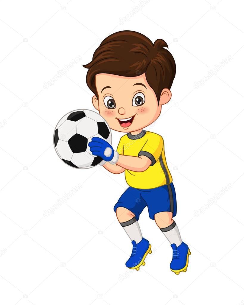 Dibujos Animados De Pelota De Fútbol Azul Mochila para Preescolar