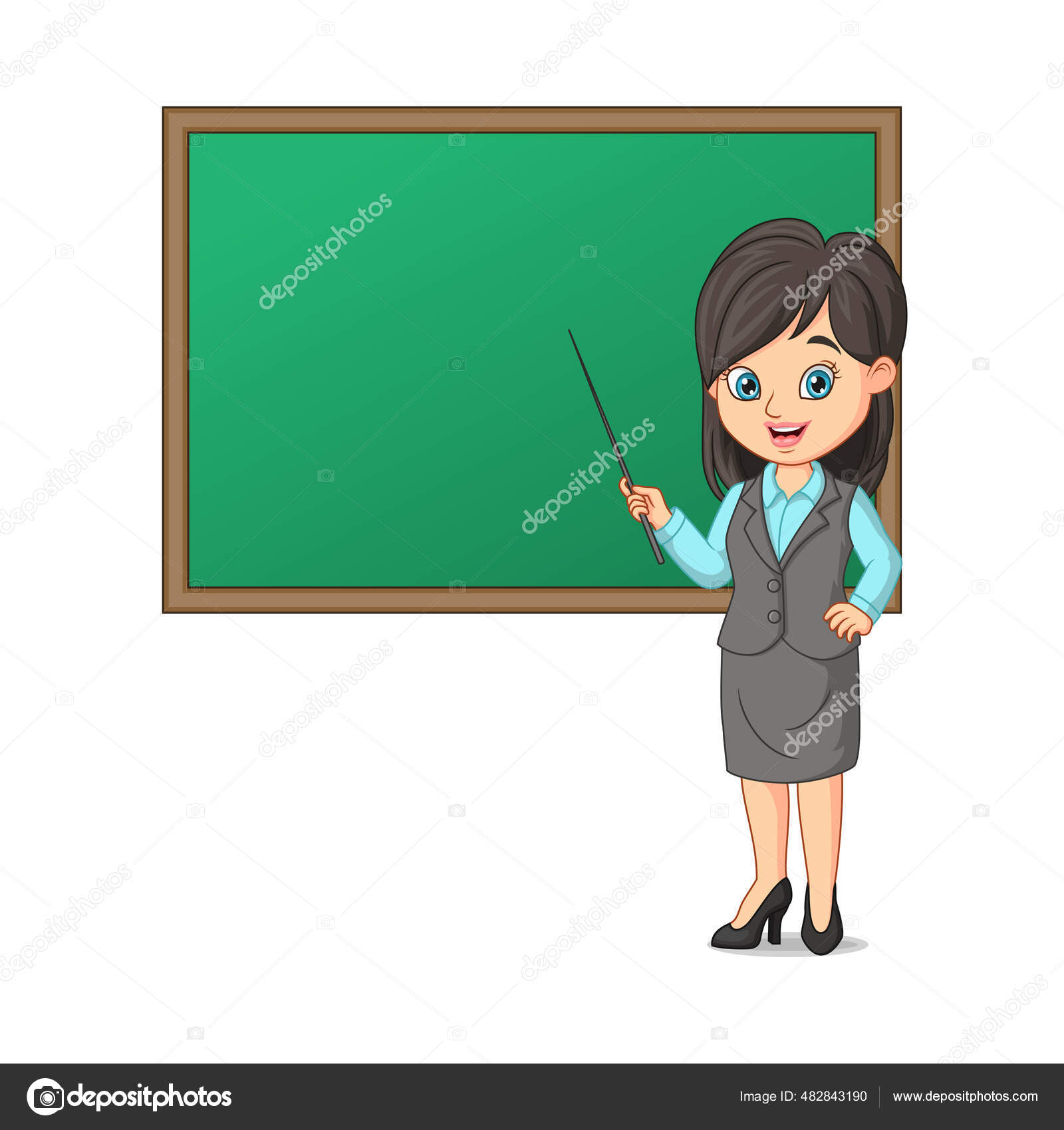 Vector Illustration Young Female Teacher Blackboard Pointing Stick Stock Vector Image by ©Mimosastudio #482843190 Vector Illustration Young Female Teacher Blackboard Pointing Stick Stock Vector Image by ©Mimosastudio #482843190