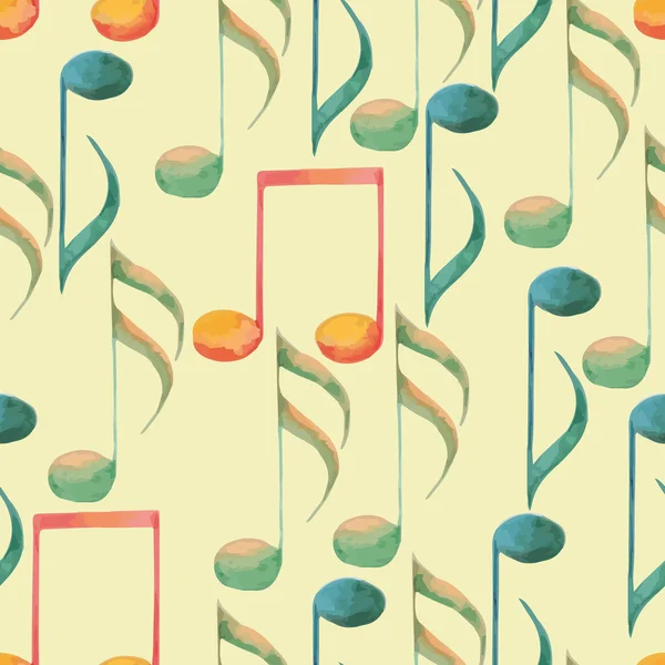 水彩的音乐模式 — 图库矢量图片