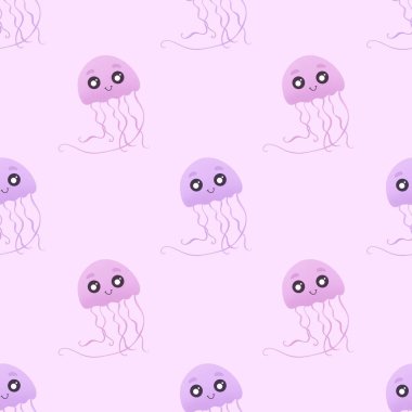 Sevimli desenli renkli denizanası