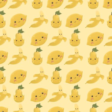 muz, limon ve armut deseni