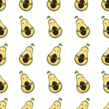 Çocuklar için avokado desenli şirin desen