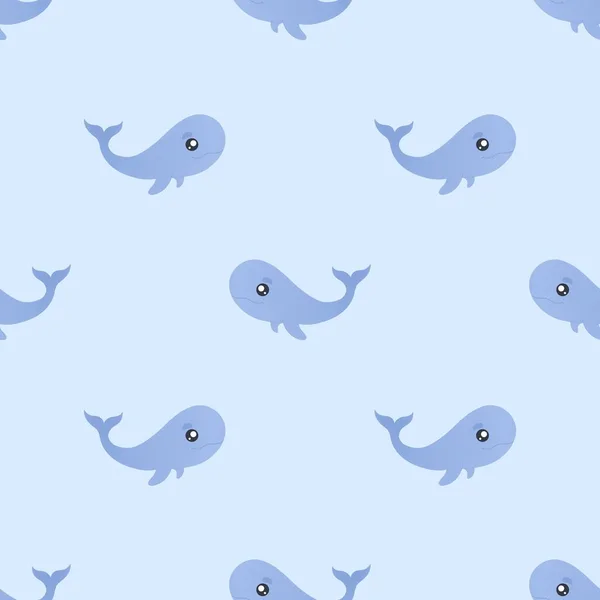 Cute Pattern Colorful Whales — Stock Photo, Image