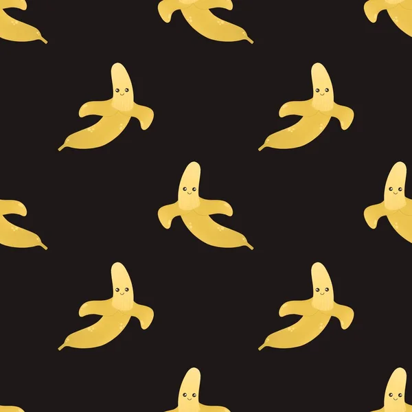 Padrão Banana Bonito Para Crianças — Fotografia de Stock