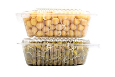 Nohut ve mercimek Giydirme kutularında