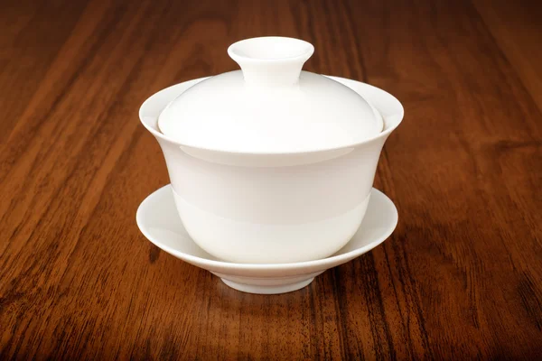 White porcelain gaiwan Stock Picture