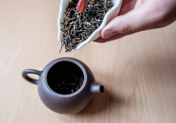 Ceramic brown teapot — Stock Photo, Image