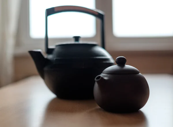 Teapots on the desk — Stock Photo, Image