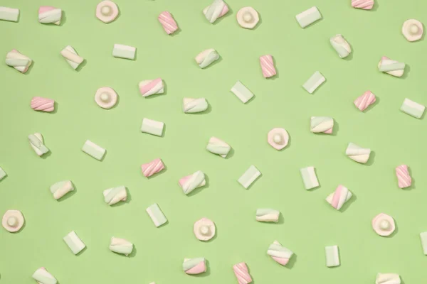 Marshmallows flat lay — Stock Photo, Image