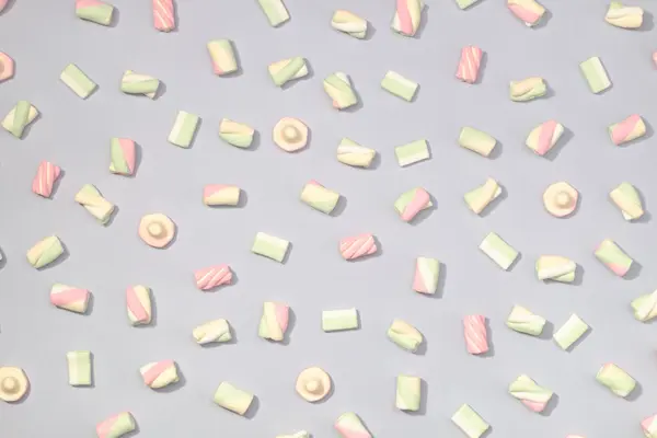 Marshmallows posa piatta — Foto Stock