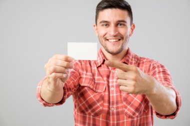 adam gösteren boş kartvizit