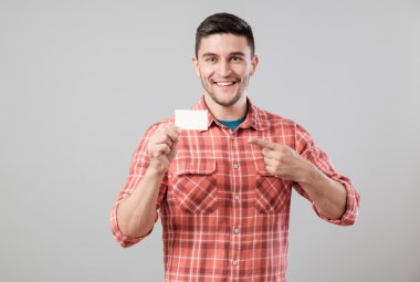 adam gösteren boş kartvizit