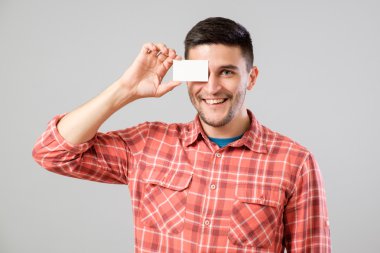 adam gösteren boş kartvizit