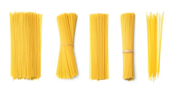 Sammlung Von Spaghetti Isoliert Auf Weißem Hintergrund Set Aus Mehreren — Stockfoto