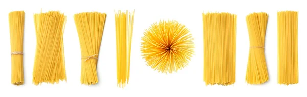 Sammlung von Spaghetti isoliert auf weißem Hintergrund — Stockfoto