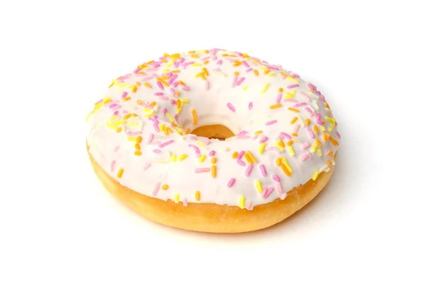 Een witte donut — Stockfoto