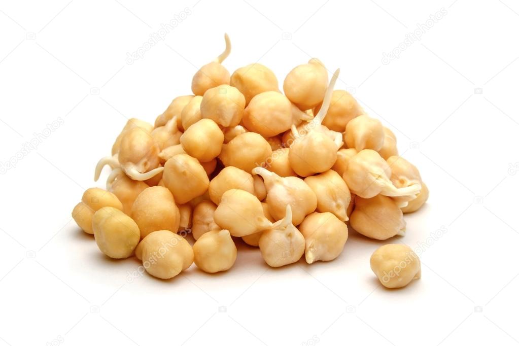 Germinated chickpeas isolated