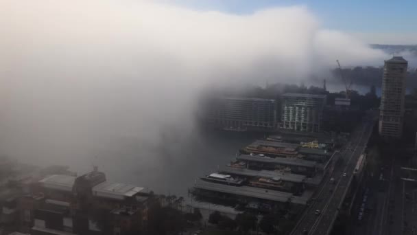 Downtown Sydney Skyline Austrália Crepúsculo — Vídeo de Stock