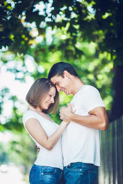Couple man woman sunny summer day together love Royalty Free Stock Photos