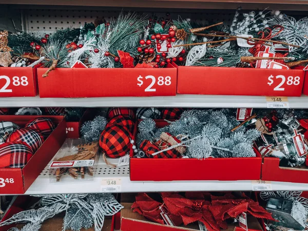 Toronto Ontario Canadá Noviembre 2020 Decoración Festiva Navideña Año Nuevo — Foto de Stock