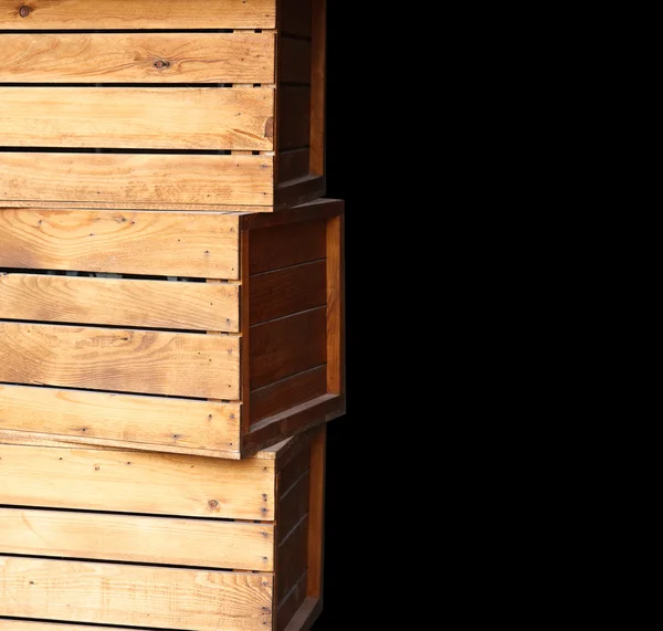 Light wooden cargo boxes — Stock Photo, Image