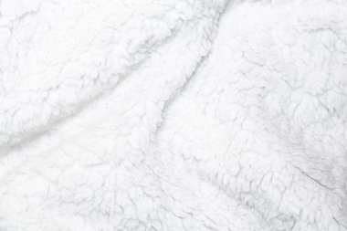 Natural white sheep fur background clipart