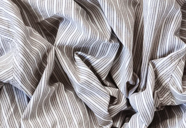 Randigt bomullstyg linne konsistens — Stockfoto