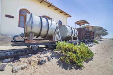 Terk edilmiş tren Kolmanskop, Namibia