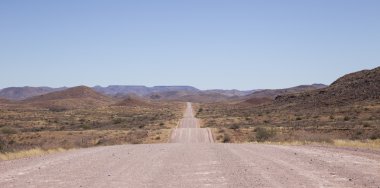 D707, tras Dağları, Namibya doğal yol