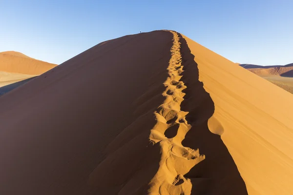 Vue depuis la dune 45 dans le désert du Namib, Sossusvlei, Namibie — Photo