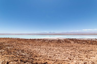 Tebinquinche lagünü, Salar de Atacama 'da çöl, San Pedro Atacama, Altiplano, Şili