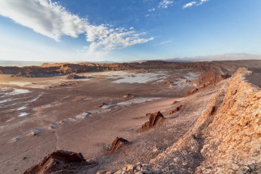 Ay Vadisi, Valle de la Luna, gün batımında, Atakama Çölü, Şili, Güney Amerika