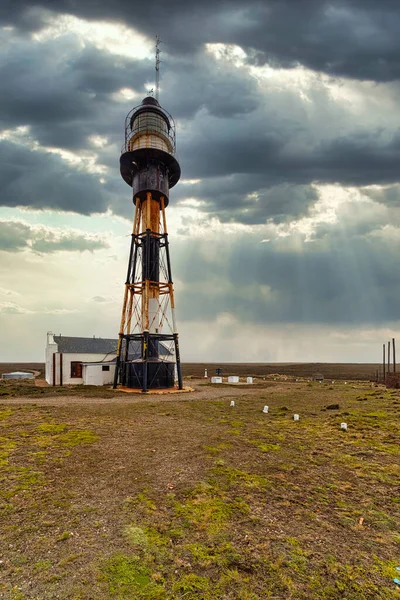 Vista Farol Cabo Virgenes Estreito Magalhães Argentina — Fotografia de Stock