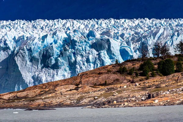 Increíble Vista Del Glaciar Perito Moreno Glaciar Blue Ice Burg — Foto de Stock