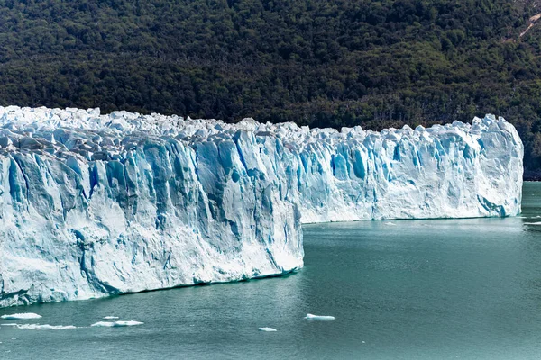 Csodálatos Kilátás Nyílik Perito Moreno Gleccser Kék Jég Burg Gleccser — Stock Fotó